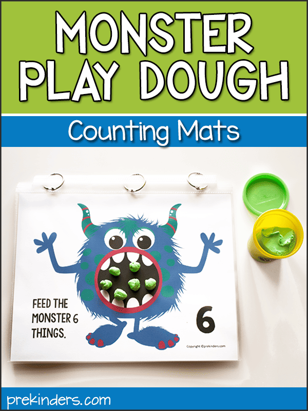 Monster Play Dough Math Mats - PreKinders